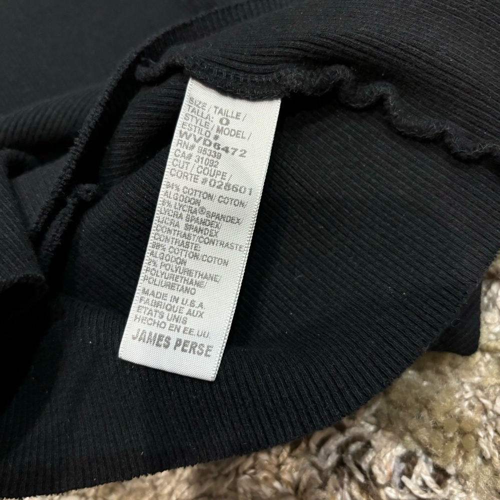James Perse Los Angeles Mixed Media Dolman Blouson Dress Size 0 (XS) Black - Picture 13 of 13